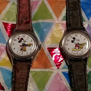 Lorus Minnie mouse and Mickey mouse Wrist watches